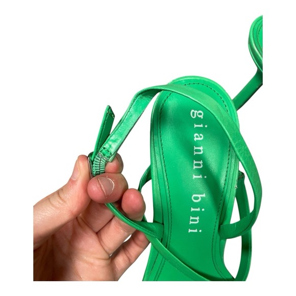 Women's Gianni Bini Strappy Heeled Sandals Green US Size 11 - Picture 11 of 14